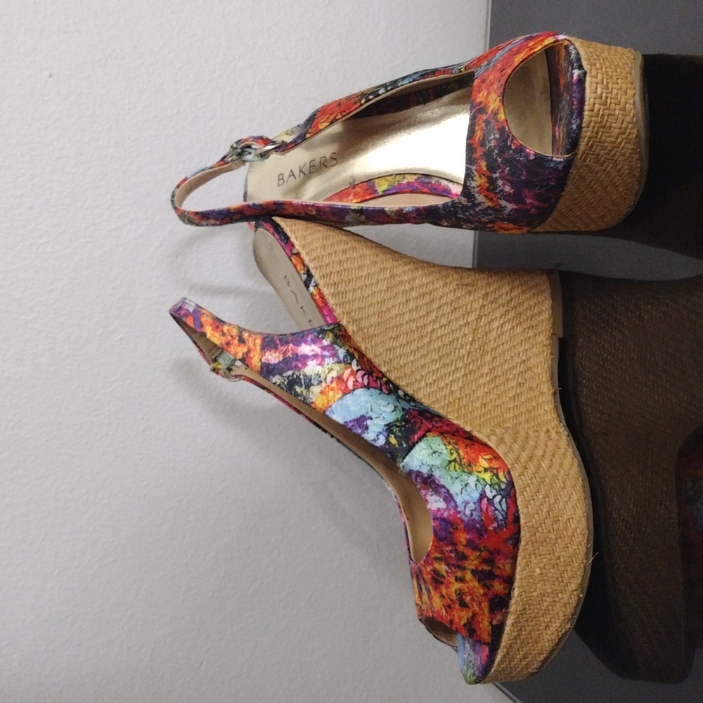 Colorful Wedge Peep toe Sandals